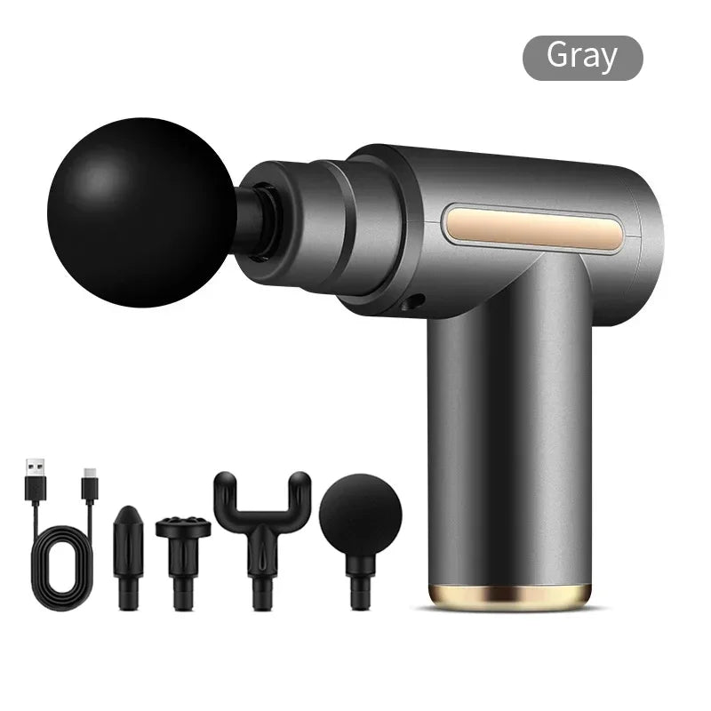New Portable Fascia Massage Gun Deep Tissue Mini Neck Foot Massage Gun Lightweight Adjustable Speed Whole Body Massage Equipment