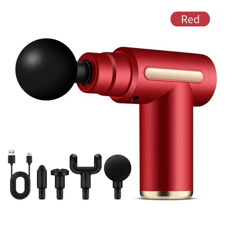 New Portable Fascia Massage Gun Deep Tissue Mini Neck Foot Massage Gun Lightweight Adjustable Speed Whole Body Massage Equipment